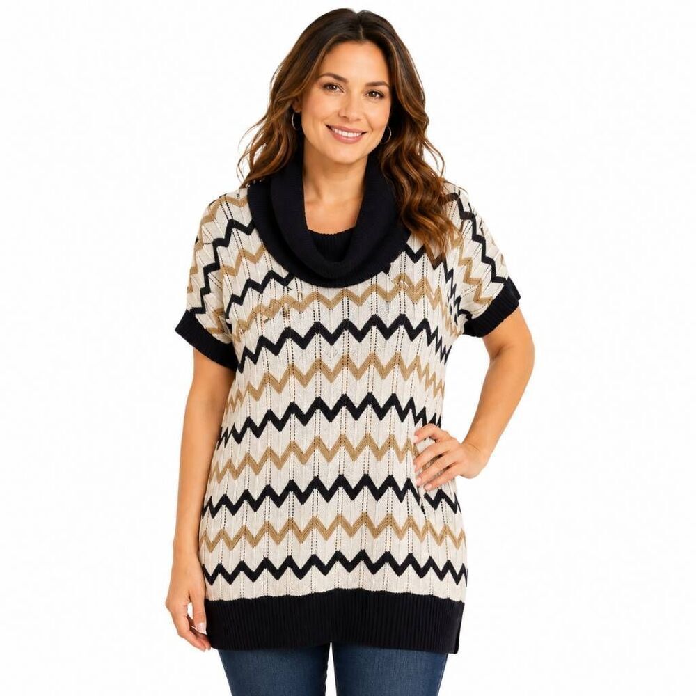 Maurices XL Cream/Black Sweater